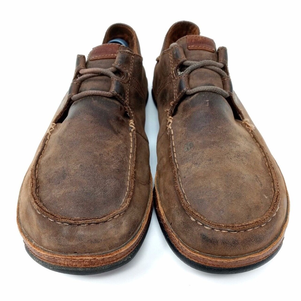 Olukai Ohana Casual Brown Nubuck Leather Lace-Up Shoes - Men's Size 10 - Picture 3 of 8